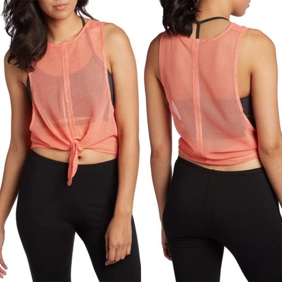 Free People Movement Mesh Dharma Tie Tank in Coral - Picture 15 of 16